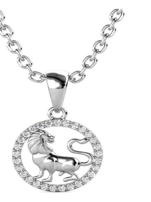 Pendentifs Zodiaque Lion - Argenté et Cristal - Kiabi