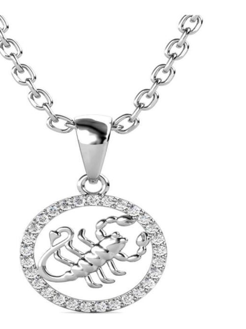Pendentifs Zodiaque Scorpion - Argenté et Cristal - Kiabi