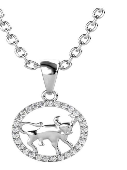Pendentifs Zodiaque Taureau - Argenté et Cristal - Kiabi