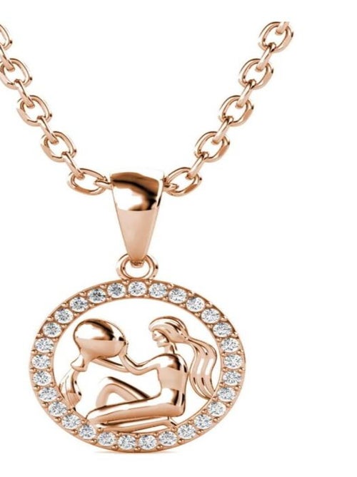 Pendentifs Zodiaque Verseau - Or Rosé et Cristal - Kiabi
