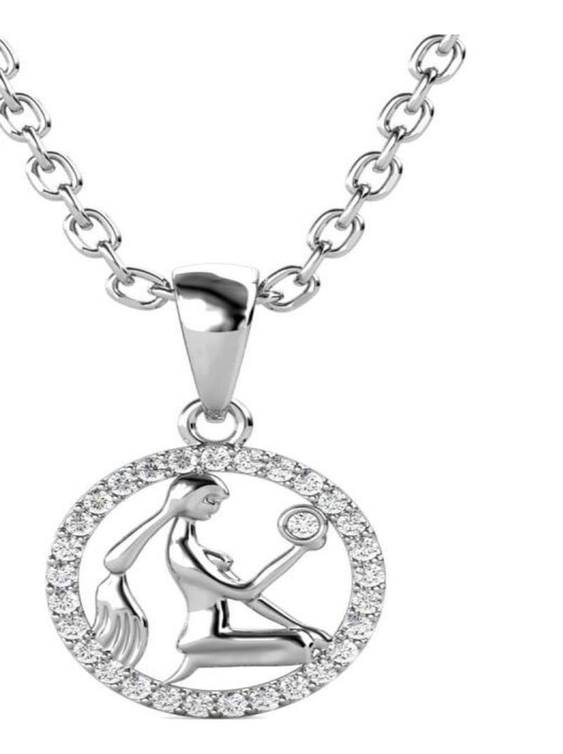 Pendentifs Zodiaque Vierge - Argenté et Cristal Argent - Kiabi
