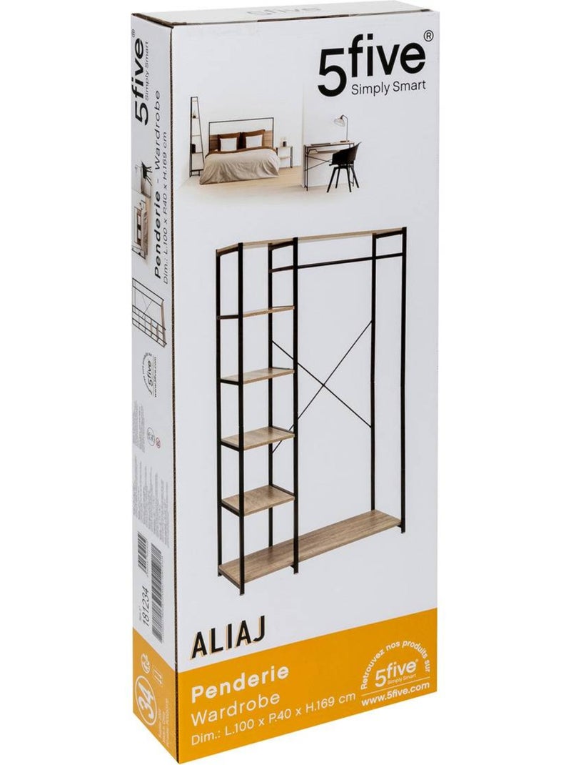 Penderie industrielle 5 étagères aliaj Noir - Kiabi