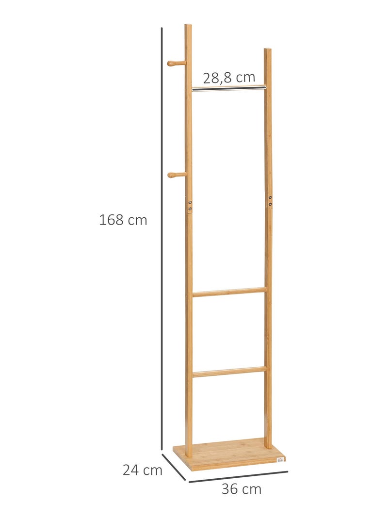 Penderie porte-manteaux - 3 barres, 2 patères - bois bambou Beige - Kiabi