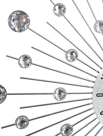 Pendule Alu Strass Ø33cm