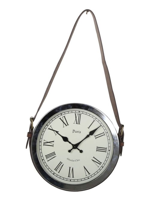 Pendule avec anse Vintage - Diam. 30 cm - Kiabi