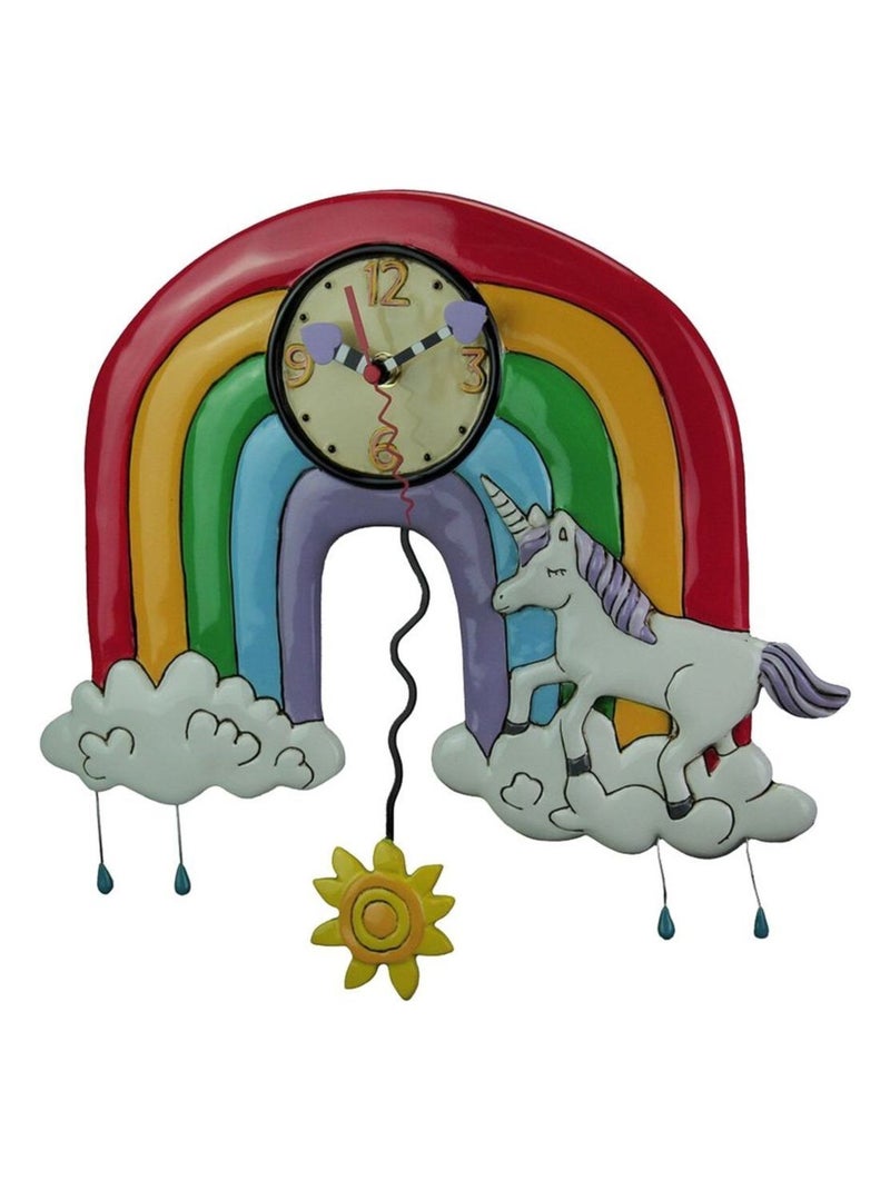 Pendule en forme d'Arc en ciel et Licorne Multicolore - Kiabi