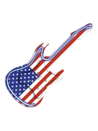 Pendule en forme guitare néon Etats-Unis