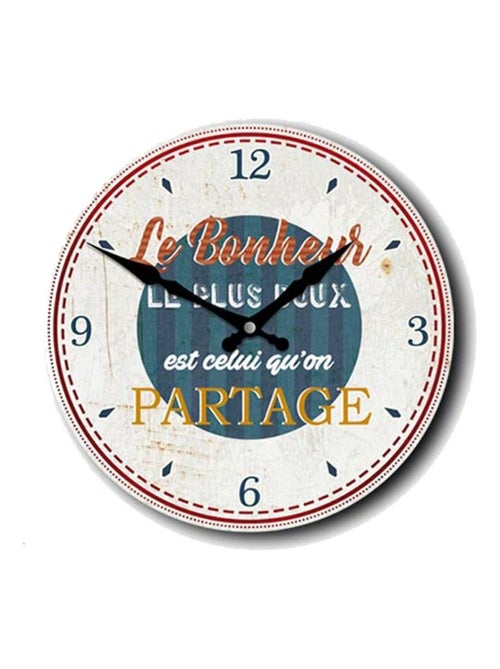 Pendule Le bonheur le plus doux est celui qu'on partage - Kiabi