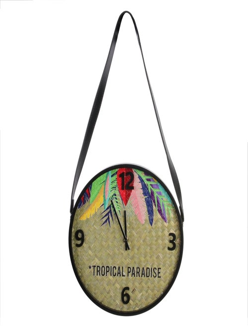 Pendule murale avec fond tressé EXOTIC - Kiabi