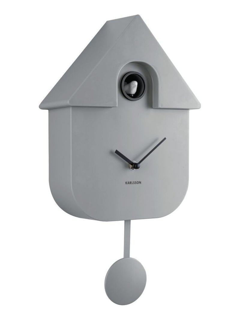 Pendule murale coucou design moderne CUCKOO Gris - Kiabi