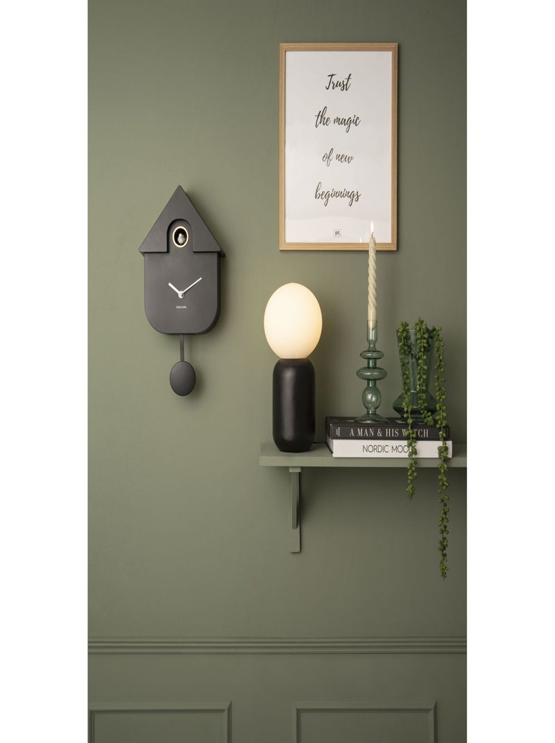 Pendule murale coucou design moderne CUCKOO Noir - Kiabi
