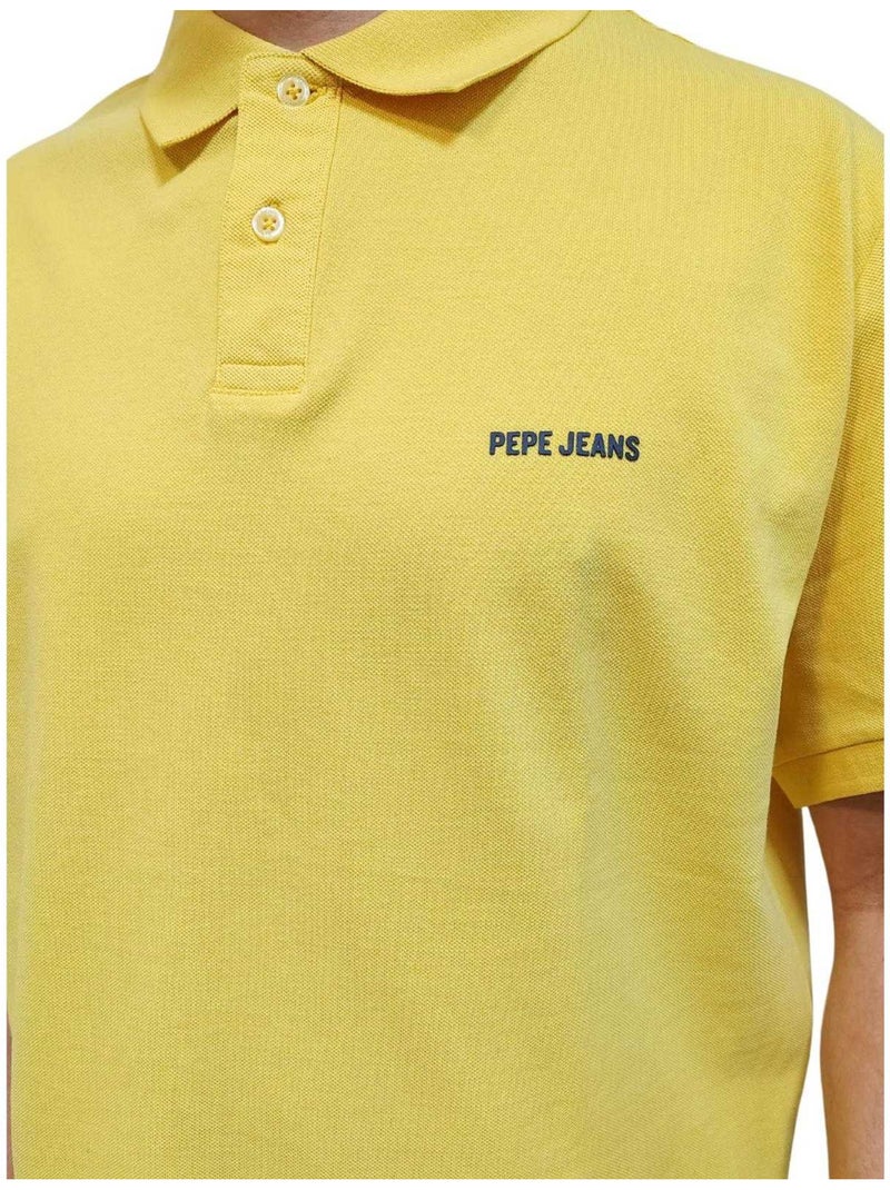 Pepe Jeans - Polo motif/style logo Jaune - Kiabi