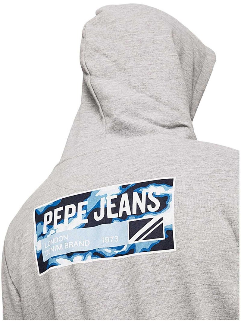 Pepe Jeans - Sweat à capuche motif/style logo Gris - Kiabi