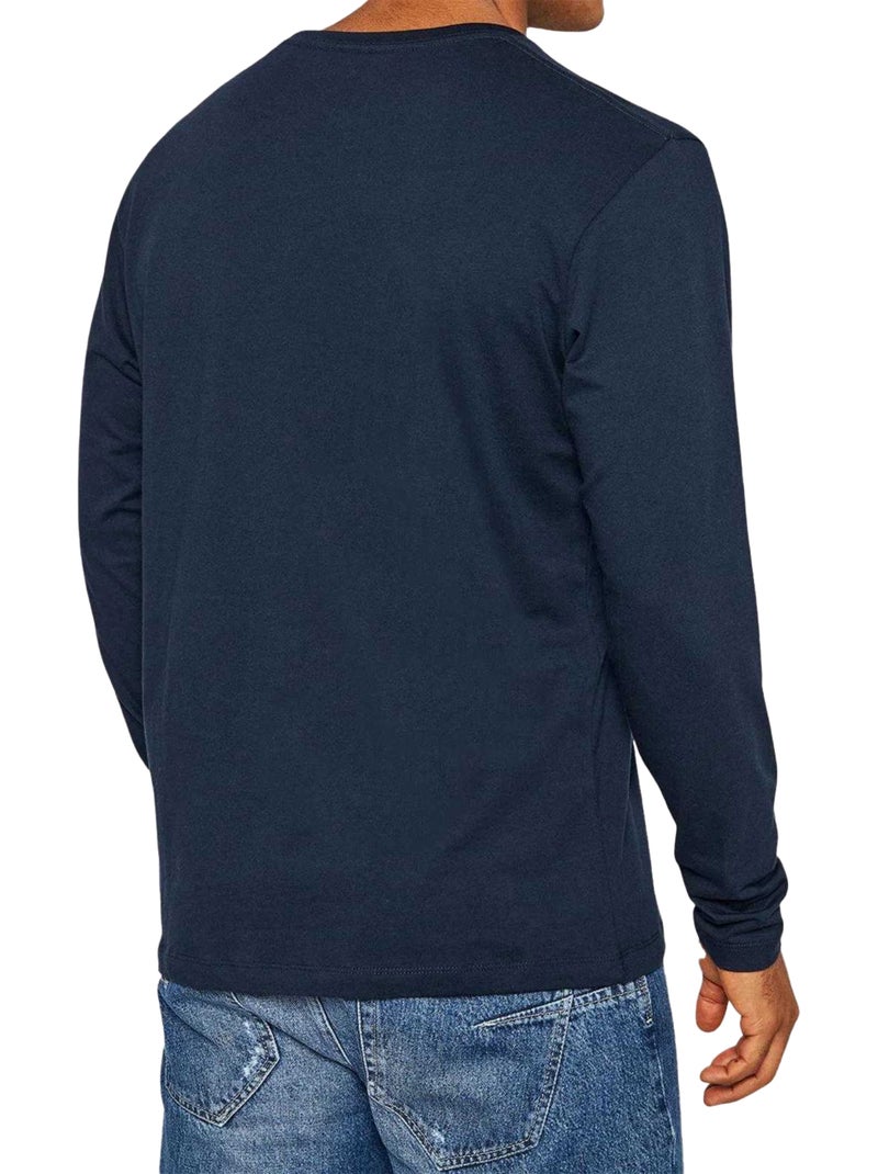 Pepe Jeans - T-shirt manches longues Bleu marine - Kiabi
