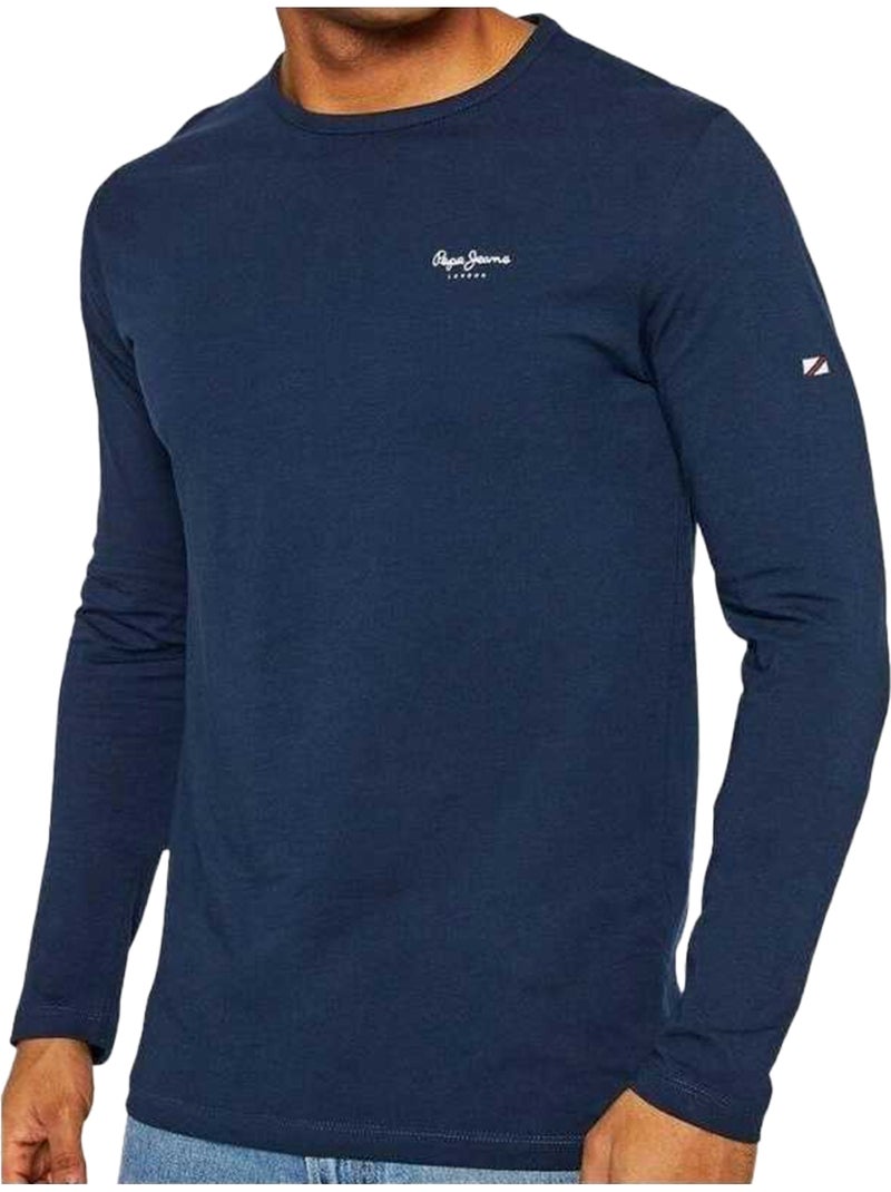 Pepe Jeans - T-shirt manches longues Bleu marine - Kiabi