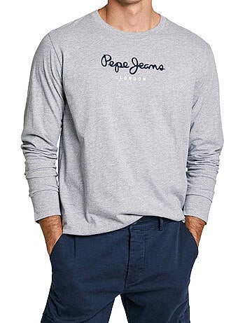Pepe Jeans - T-shirt manches longues motif/style logo