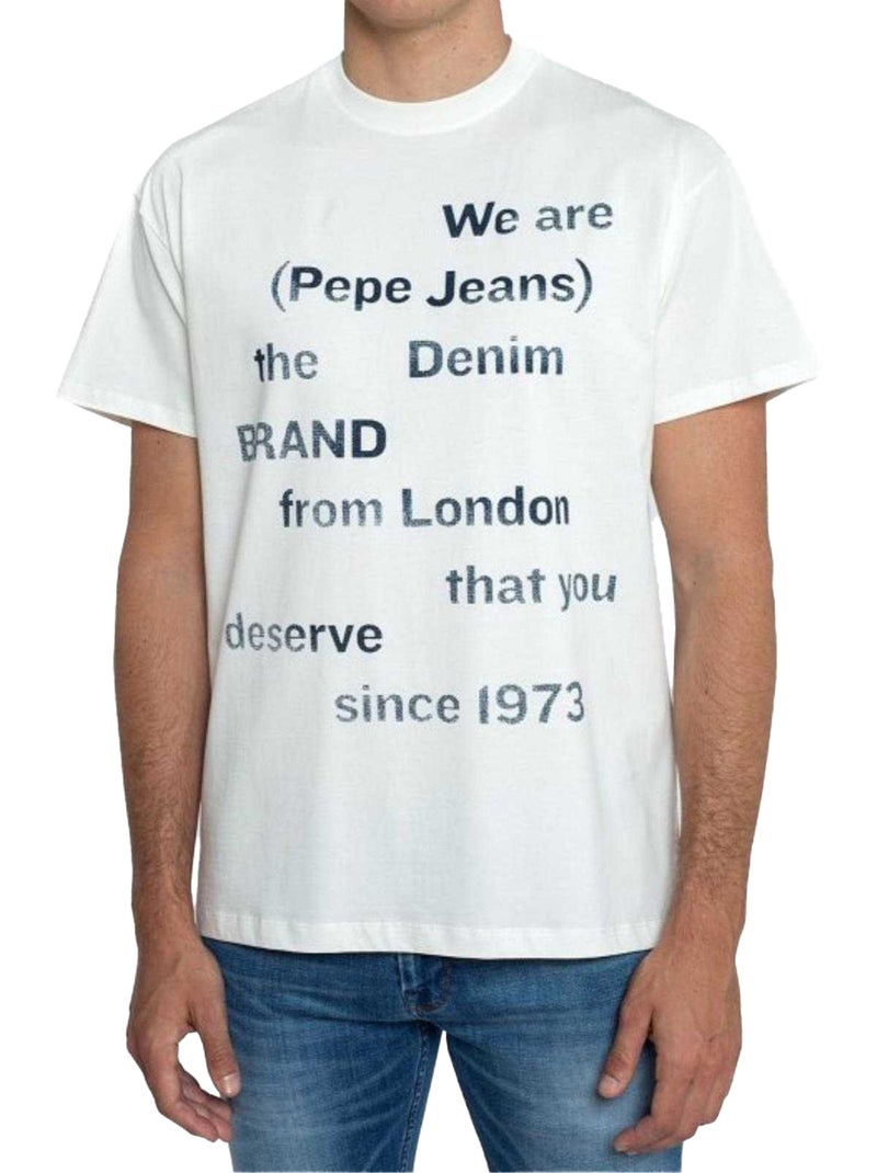 Pepe Jeans - T-shirt motif/style logo Blanc - Kiabi