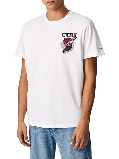 Pepe Jeans - T-shirt motif/style Logo dans cercle - Kiabi