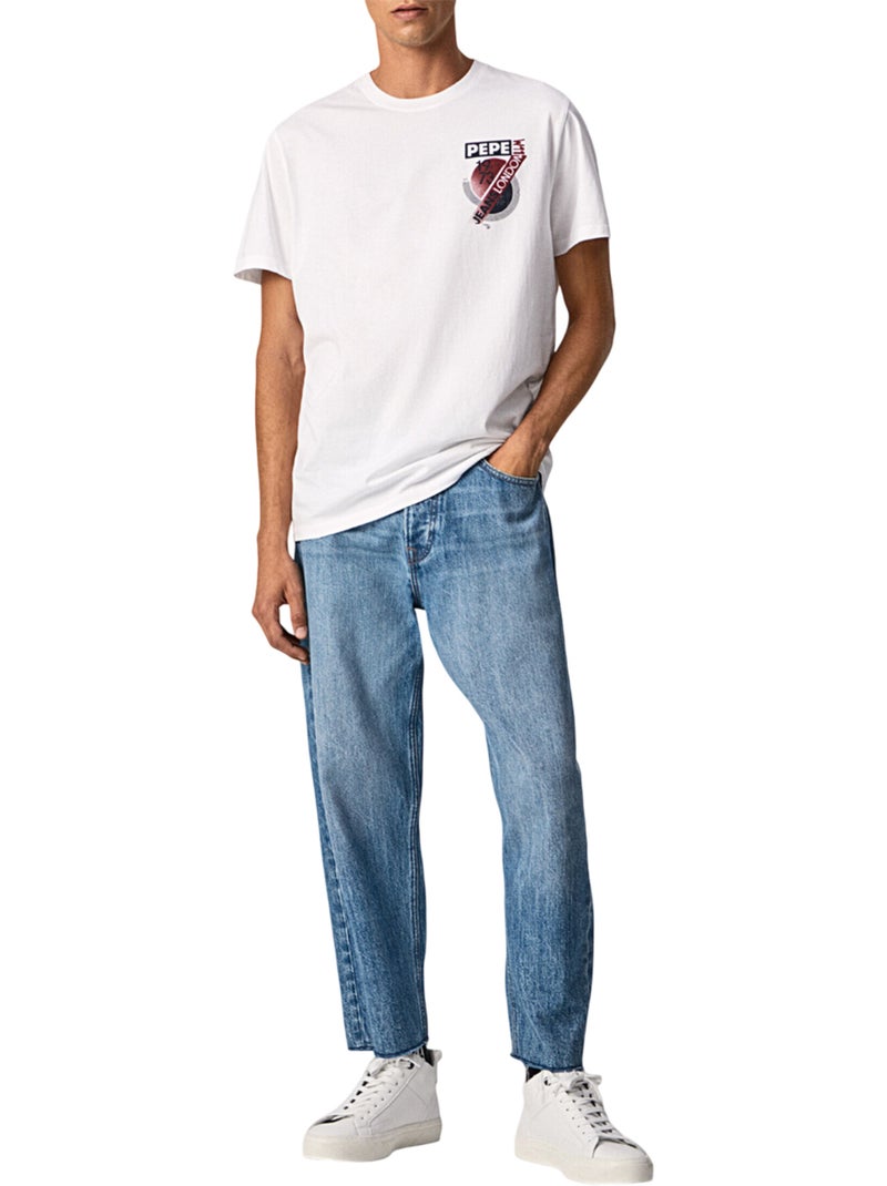 Pepe Jeans - T-shirt motif/style Logo dans cercle Blanc - Kiabi