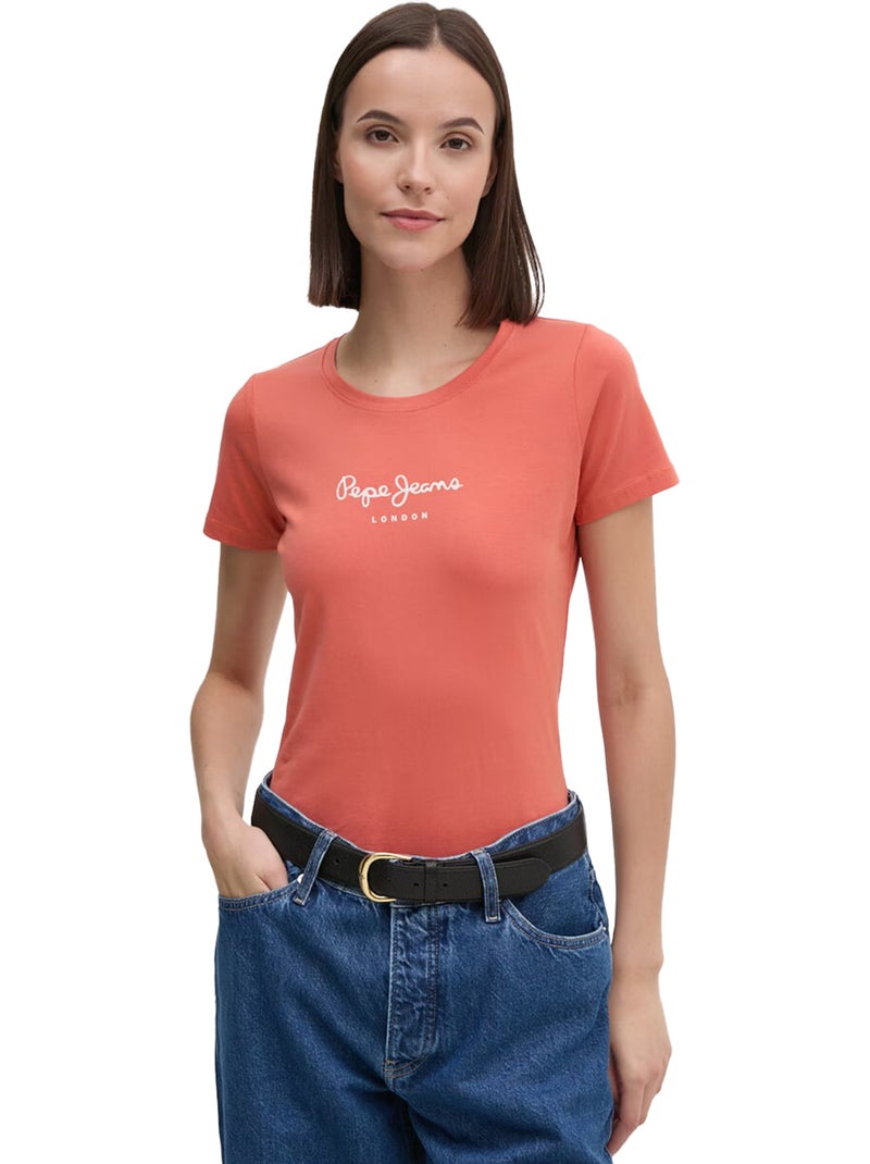 Pepe Jeans - T-shirt motif/style logo Orange - Kiabi