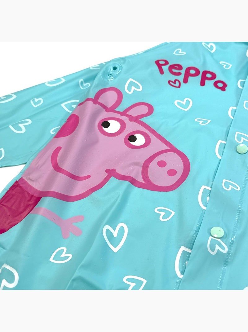 Peppa Pig - Impermeable Fille Peppa Pig Bleu turquoise - Kiabi