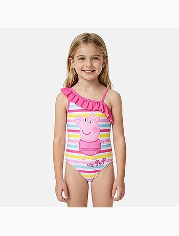 Peppa pig - maillot de bain 1 pièce à volants imprimé