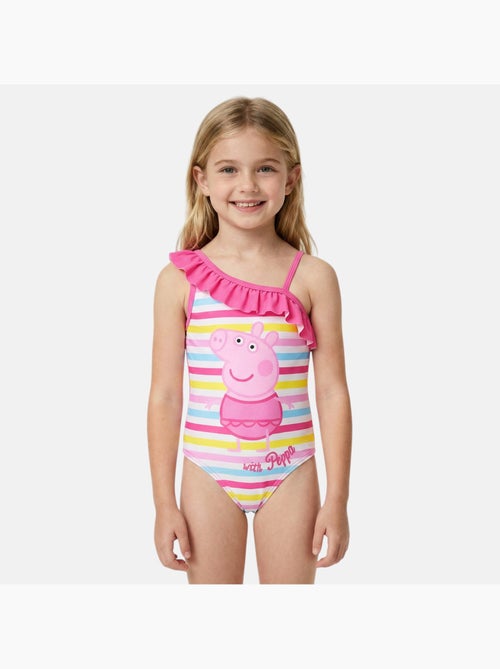 Peppa pig - maillot de bain 1 pièce à volants imprimé - Kiabi Peppa pig - maillot de bain 1 pièce à volants imprimé - Kiabi