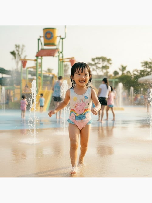 Peppa pig - maillot de bain 1 pièce imprimé à volants - Kiabi Peppa pig - maillot de bain 1 pièce imprimé à volants - Kiabi
