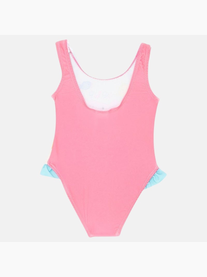 Peppa pig - maillot de bain 1 pièce imprimé à volants Vert - Kiabi