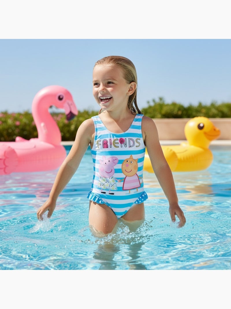 Peppa Pig - Maillot de bain enfant imprimé Bleu - Kiabi