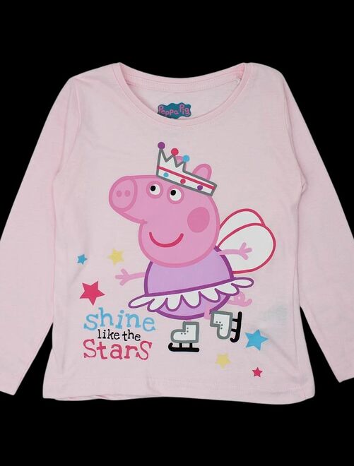 Peppa Pig - Pyjama fille imprimé Peppa Pig en coton - Kiabi