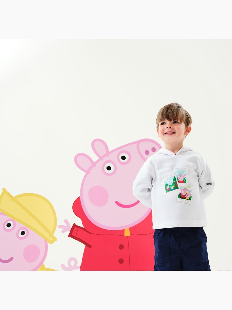 Peppa Pig - Sweat à capuche (George Pig, Maman Pig, Peppa Pig) Blanc - Kiabi