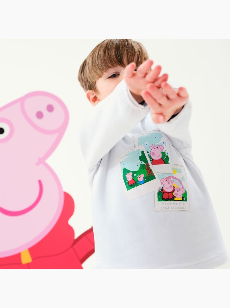Peppa Pig - Sweat à capuche (George Pig, Maman Pig, Peppa Pig) Blanc - Kiabi