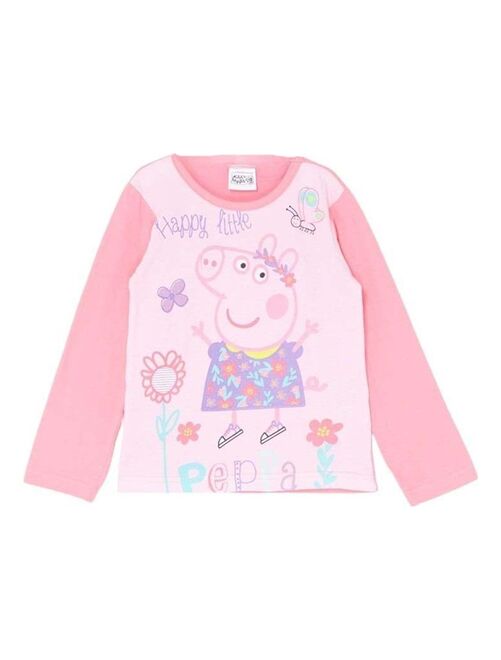 Peppa Pig - T-shirt fille imprimé Peppa Pig en coton - Kiabi