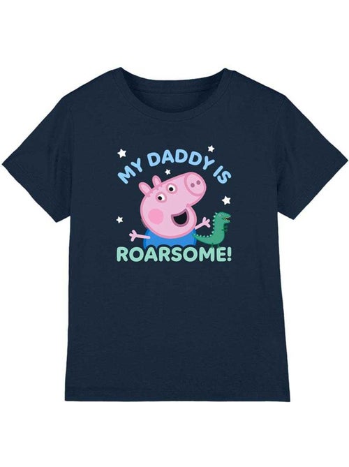 Peppa Pig - T-shirt motif Georges Pig ROARSOME DADDY (Georges Pig) - Kiabi