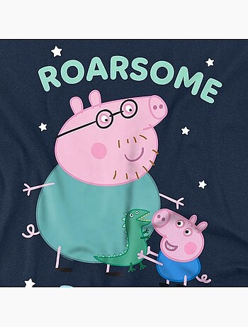 Peppa Pig - T-shirt motif Papa Pig ROARSOME (Papa Pig, George Pig)