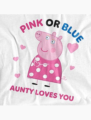 Peppa Pig - T-shirt PINK OR BLUE AUNTY PIG LOVES YOU (Tata Pig)