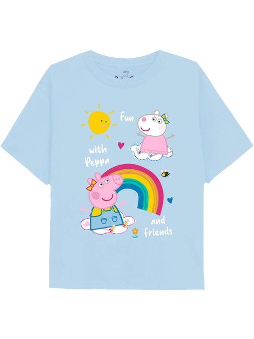Peppa Pig - T-shirt RAINBOWS & FRIENDS (Peppa Pig, Rebecca Rabbit) - Kiabi