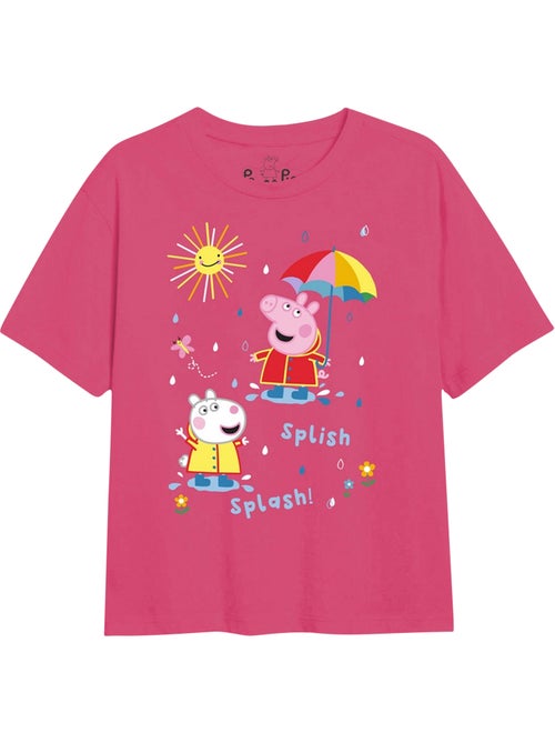 Peppa Pig - T-shirt RAINY DAY (George Pig, Suzy Sheep) - Kiabi