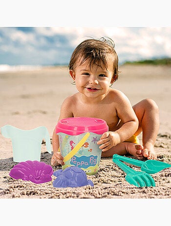 Peppa pig ensemble de plage avec seau, accessoires et sac à dos de transport