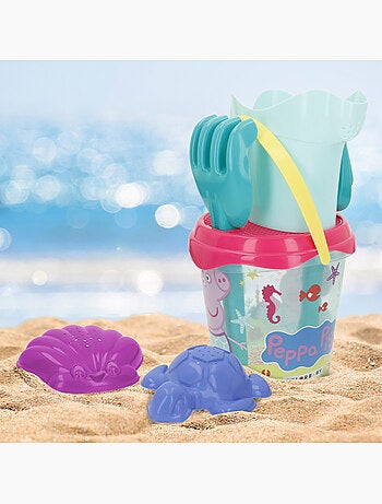 Peppa pig ensemble de plage avec seau, accessoires et sac à dos de transport