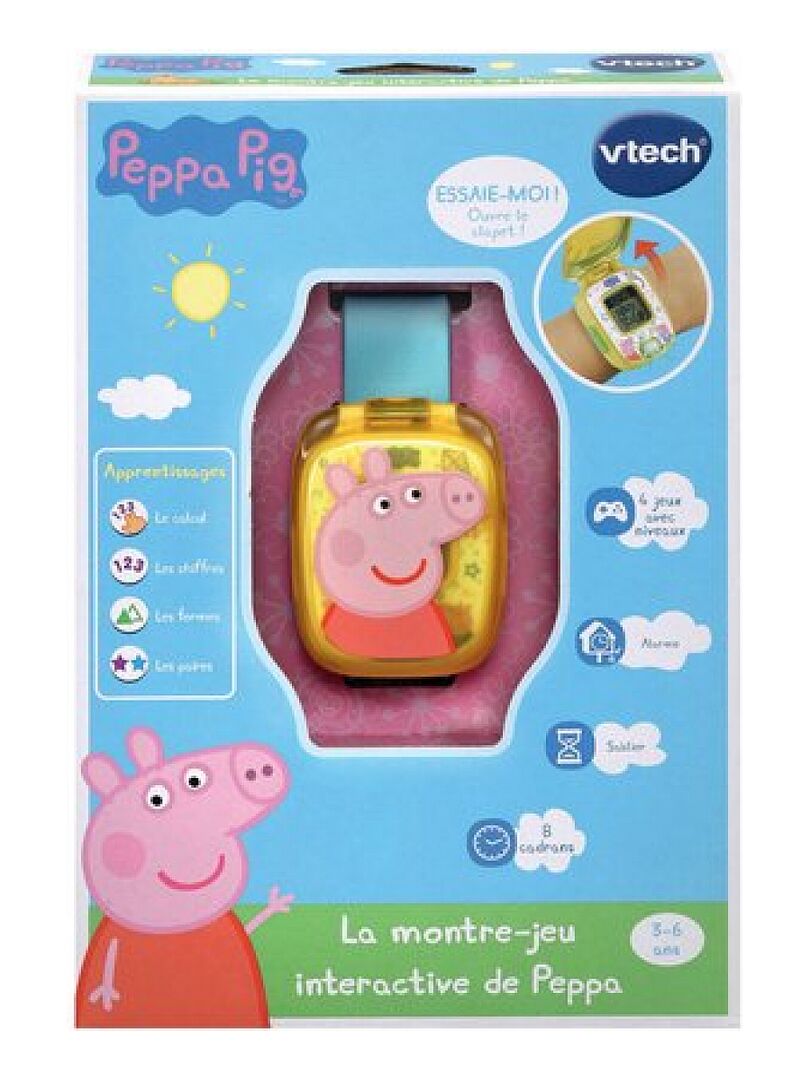 Montre-Jeu Interactive Peppa Pig VTECH - Pour Enfant de 3 Ans et Plus