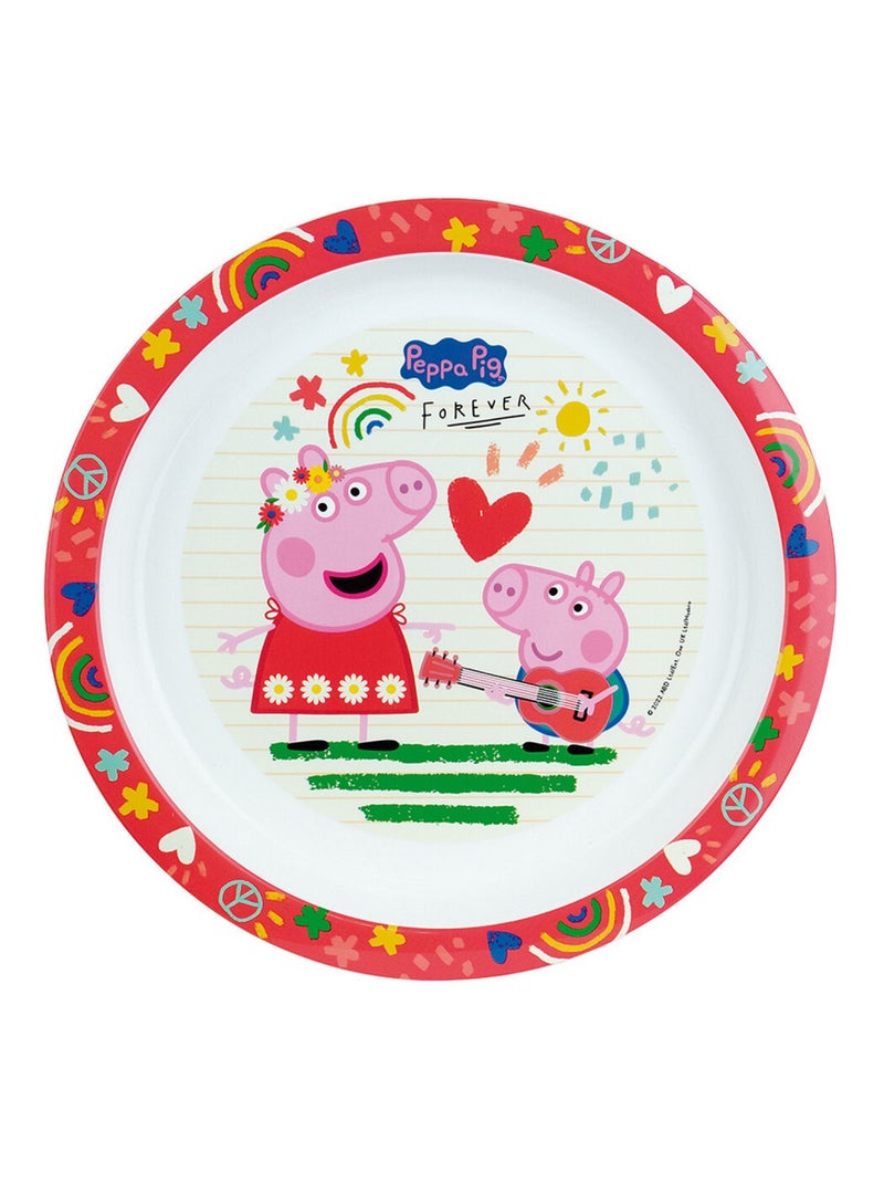 Peppa Pig Lot Vaisselle En Plastique Réutilisable Multicolore - Kiabi
