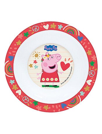 Peppa Pig Rouge Ensemble Repas (Assiette, Bol, Verre)