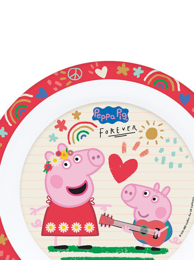 Peppa Pig Rouge Ensemble Repas (Assiette, Bol, Verre) Rose - Kiabi