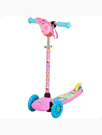 Peppa pig scooter pour enfants à 3 roues avec pochette