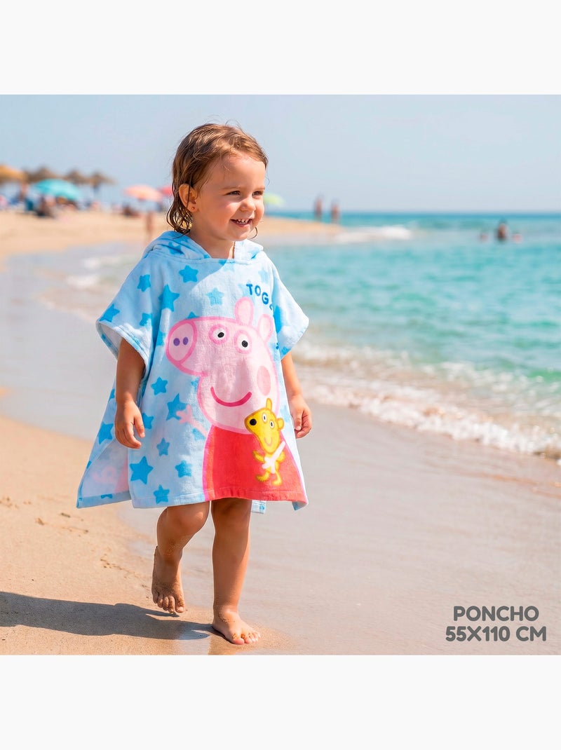 Peppa pig seau de plage avec accessoires sac à dos et poncho N/A - Kiabi