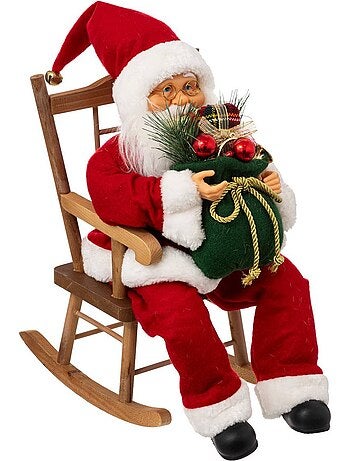 Pere noel halpa s/ chaise 40cm