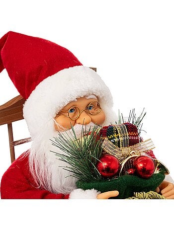 Pere noel halpa s/ chaise 40cm