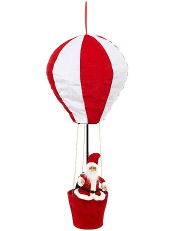 Père noël lahpa en montgolfière h. 92 cm